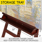 Large Painters Easel Adjustable Solid Beech Wood Artist