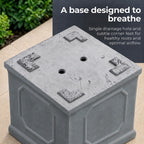 Large Plant Pots Square Planter Reinforced Stone