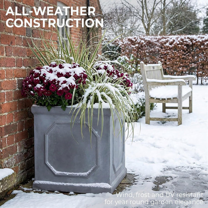 Large Plant Pots Square Planter Reinforced Stone
