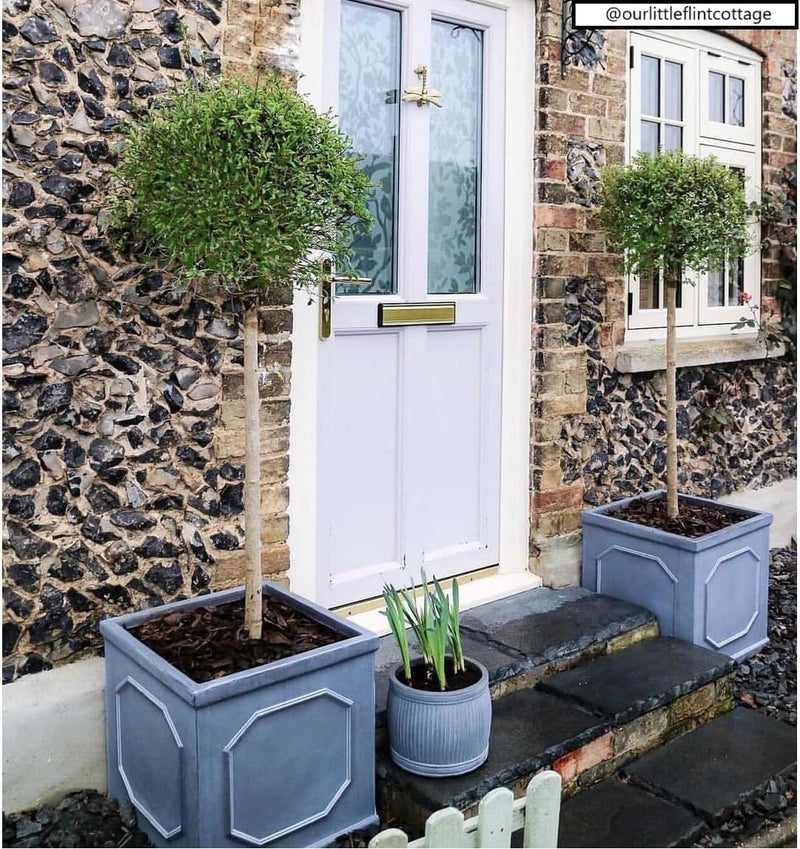 Large Plant Pots Square Planter Reinforced Stone (1 Pack)
