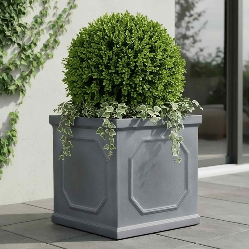 Large Plant Pots Square Planter Reinforced Stone (1 Pack)