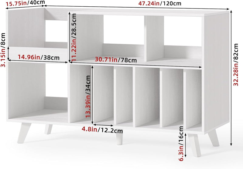 Large Record Player Stand Turntable with Storage Vinyl