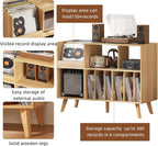 Large Record Player Stand Turntable with Storage Vinyl
