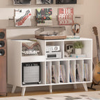 Large Record Player Stand Turntable with Storage Vinyl