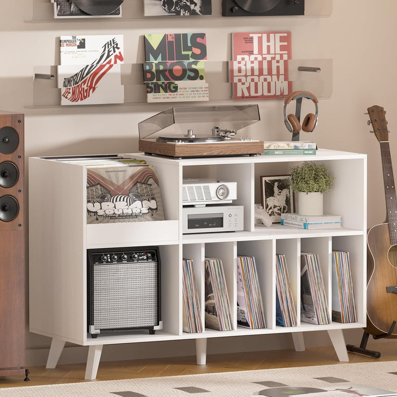 Large Record Player Stand Turntable with Storage Vinyl