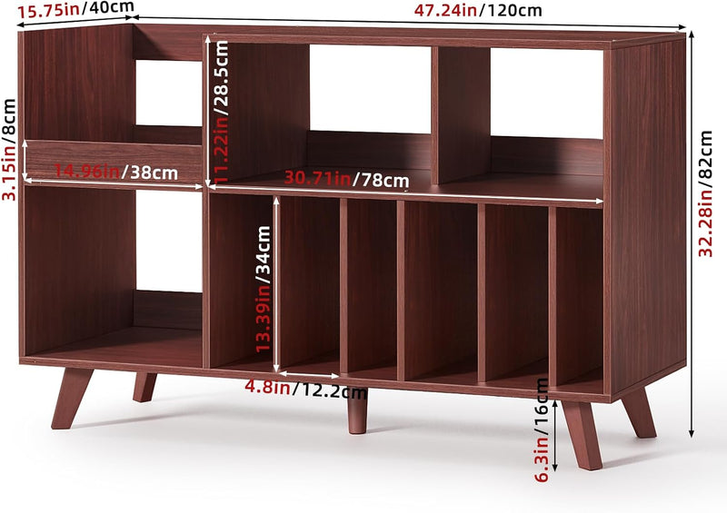 Large Record Player Stand Turntable with Storage Vinyl
