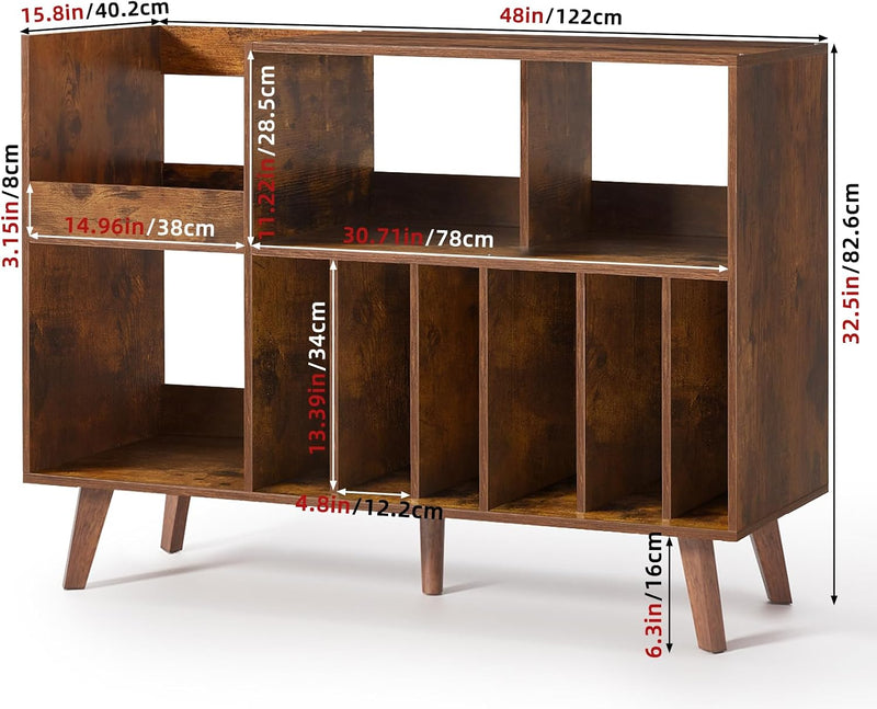 Large Record Player Stand Turntable with Storage Vinyl