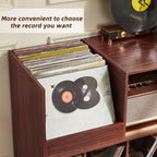 Large Record Player Stand Turntable with Storage Vinyl