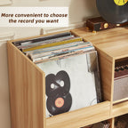 Large Record Player Stand Turntable with Storage Vinyl