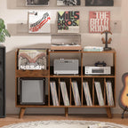 Large Record Player Stand Turntable with Storage Vinyl