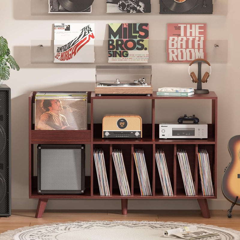 Large Record Player Stand Turntable with Storage Vinyl