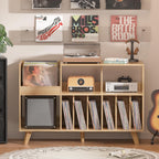 Large Record Player Stand Turntable with Storage Vinyl