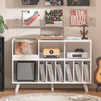 Large Record Player Stand Turntable with Storage Vinyl