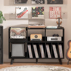 Large Record Player Stand Turntable with Storage Vinyl
