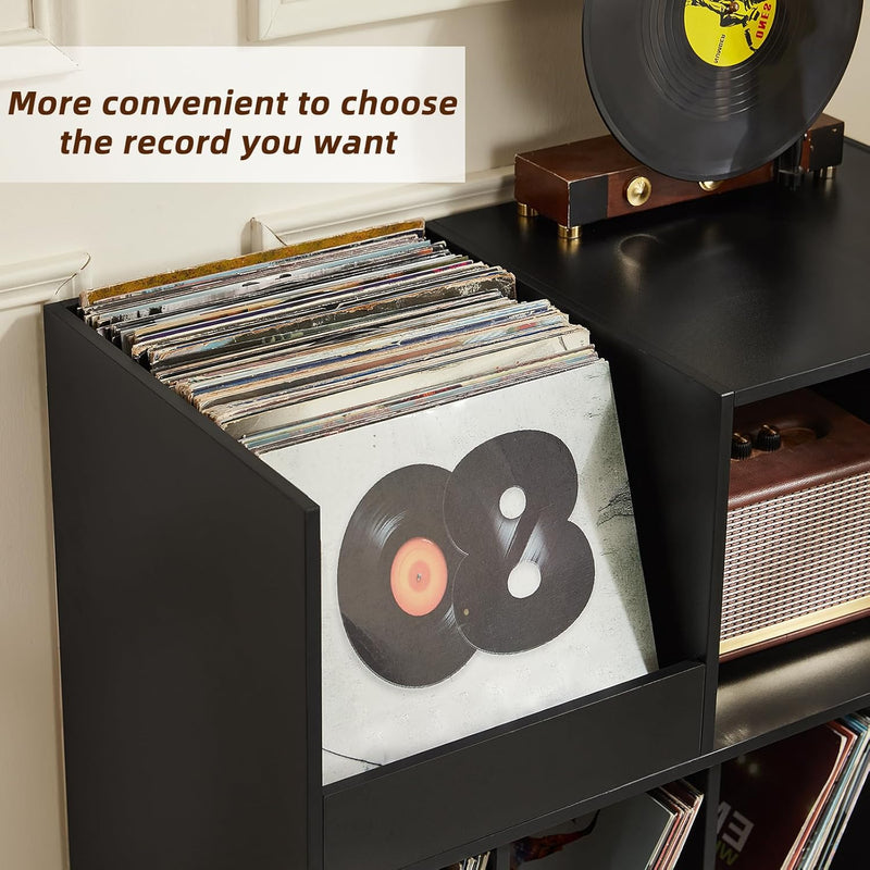 Large Record Player Stand Turntable with Storage Vinyl