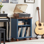 Large Record Player Stand with Vinyl Storage 24