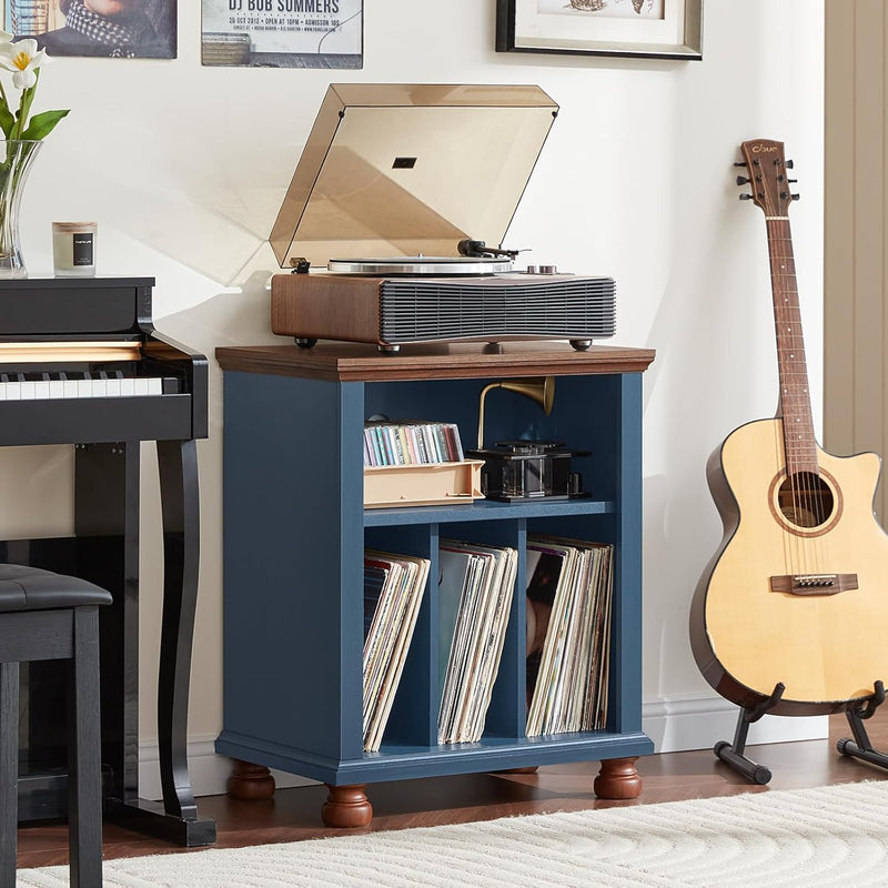 Large Record Player Stand with Vinyl Storage 24
