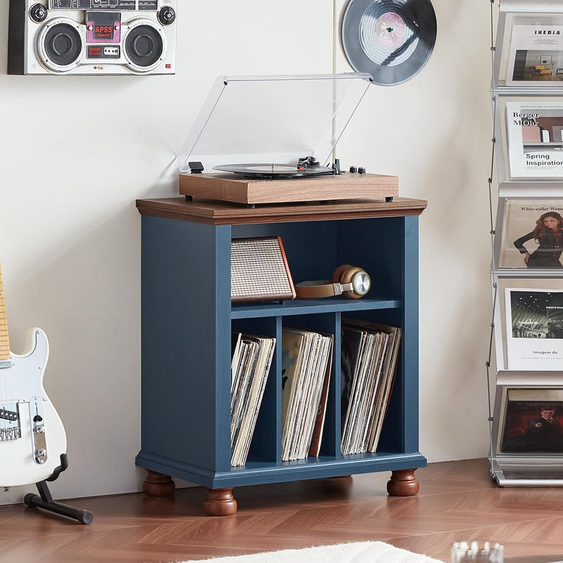 Large Record Player Stand with Vinyl Storage 24