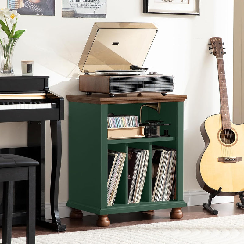 Large Record Player Stand with Vinyl Storage 24