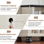 Large Record Player Stand with Vinyl Storage 24