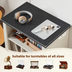Large Record Player Stand with Vinyl Storage 24