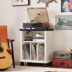 Large Record Player Stand with Vinyl Storage 24