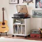 Large Record Player Stand with Vinyl Storage 24