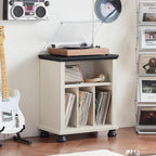 Large Record Player Stand with Vinyl Storage 24