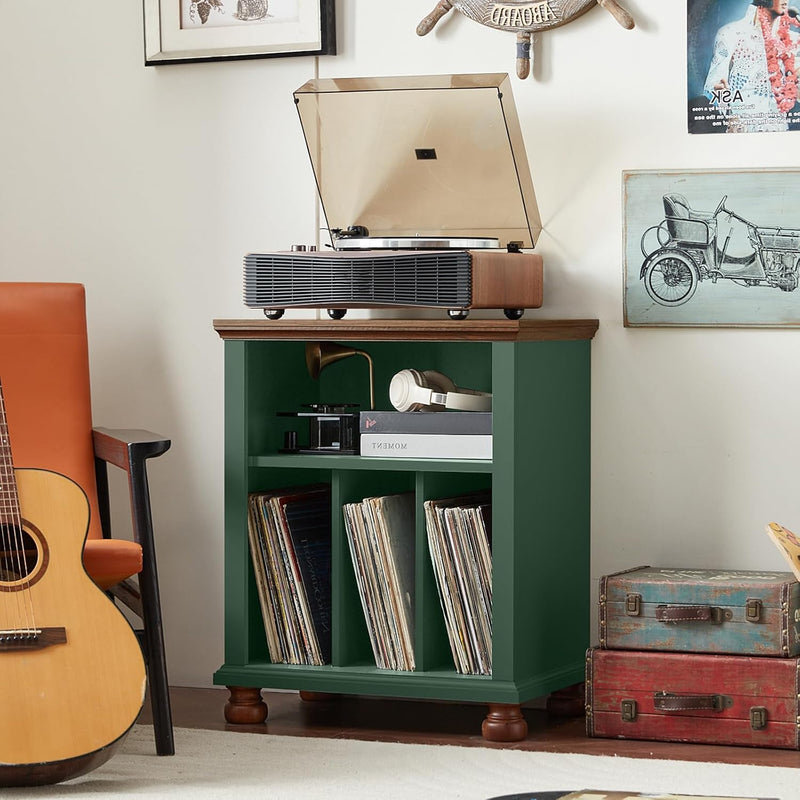 Large Record Player Stand with Vinyl Storage 24