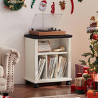 Large Record Player Stand with Vinyl Storage 24