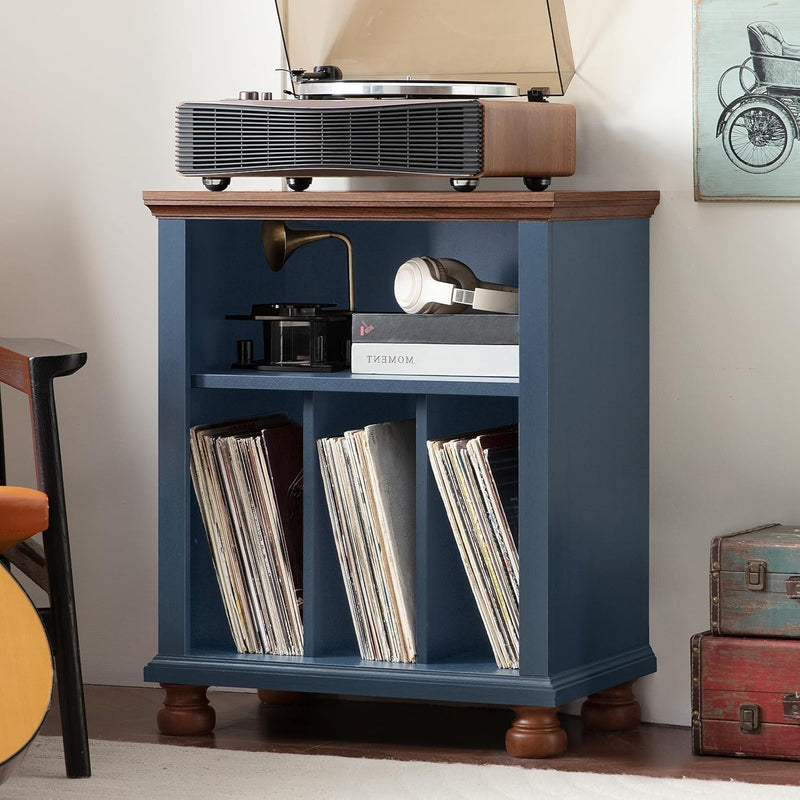 Large Record Player Stand with Vinyl Storage 24