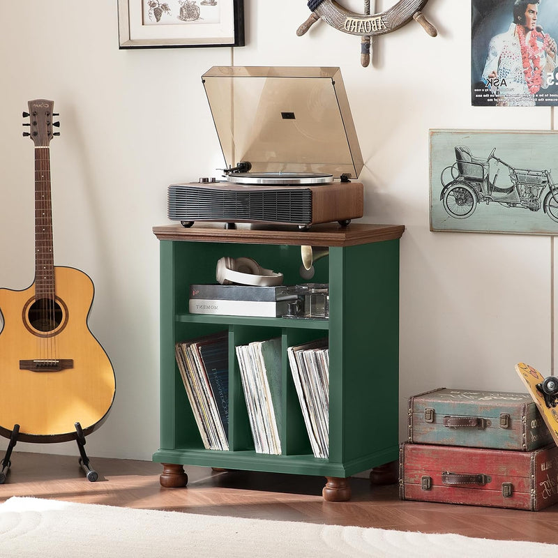 Large Record Player Stand with Vinyl Storage 24