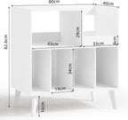 Large Record Stand with Storage and Shelf Vinyl