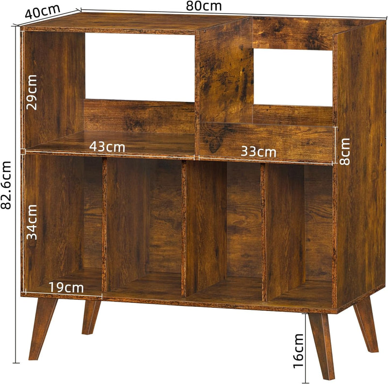 Large Record Stand with Storage and Shelf Vinyl