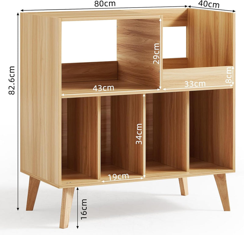 Large Record Stand with Storage and Shelf Vinyl