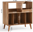 Large Record Stand with Storage and Shelf Vinyl