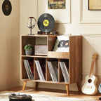 Large Record Stand with Storage and Shelf Vinyl