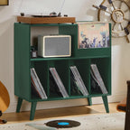 Large Record Stand with Storage and Shelf Vinyl
