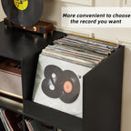 Large Record Stand with Storage and Shelf Vinyl
