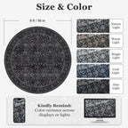 Large Round Area Rugs for Living Room 8FT
