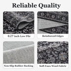 Large Round Area Rugs for Living Room 8FT