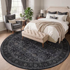 Large Round Area Rugs for Living Room 8FT
