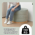 Round Chenille Storage Ottoman Tray Top