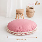 Large Round Floor Cushion Pillow for Kids Cotton