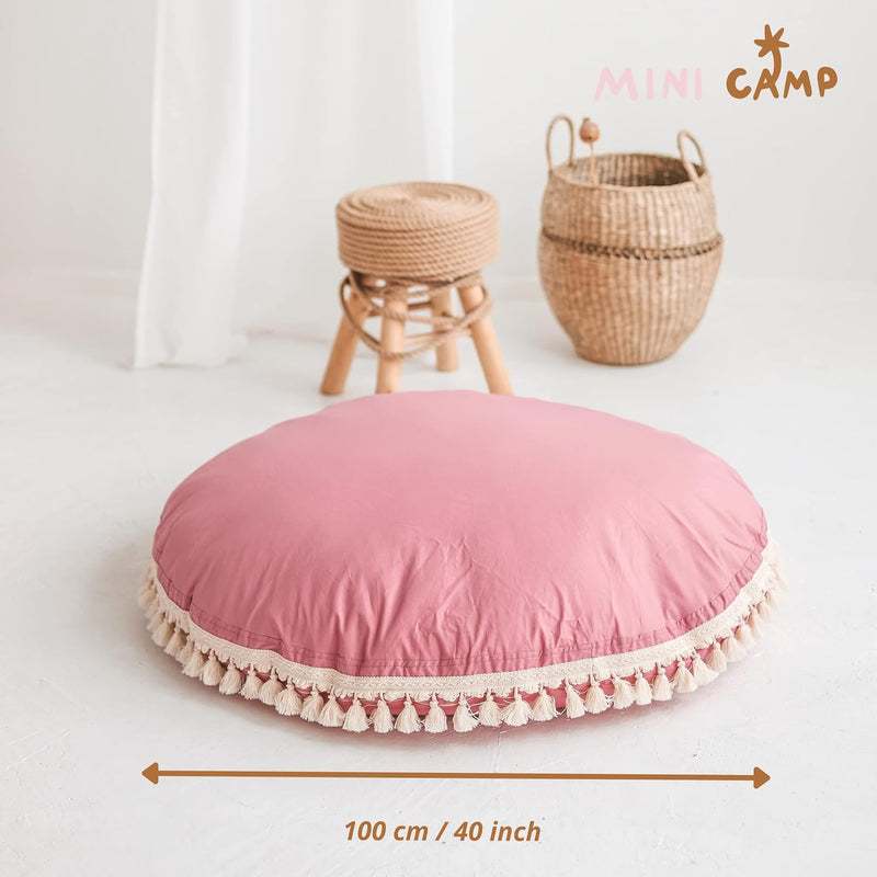 Large Round Floor Cushion Pillow for Kids Cotton
