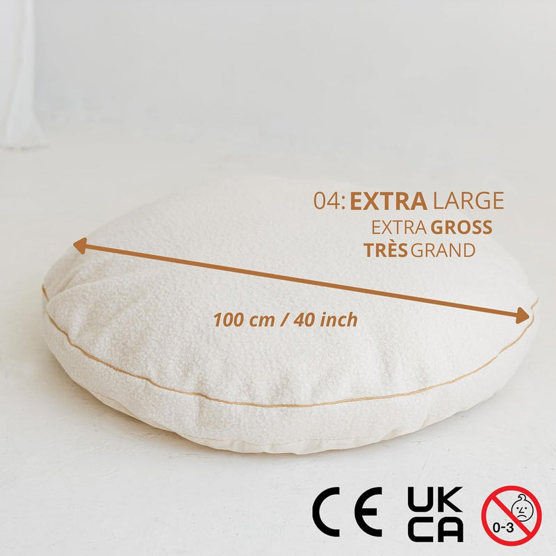 Large Round Floor Cushion Pillow for Kids Cotton