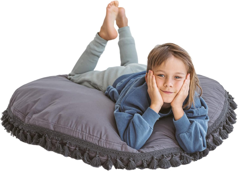 Large Round Floor Cushion Pillow for Kids Cotton