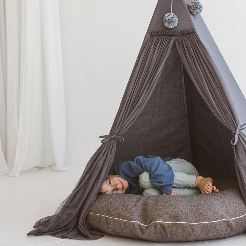 Large Round Floor Cushion Pillow for Kids Cotton