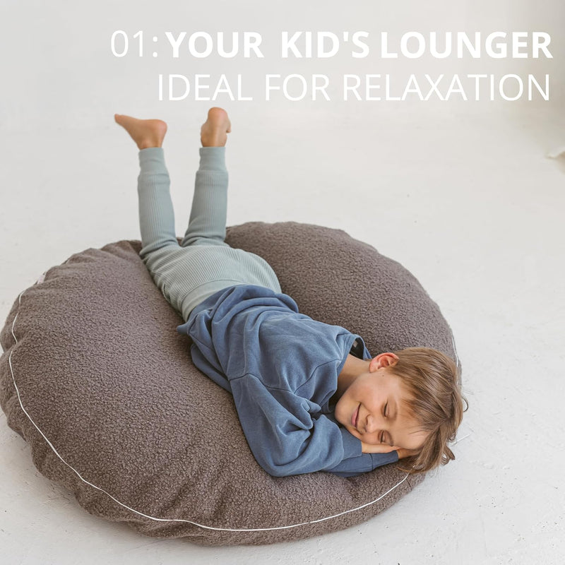 Large Round Floor Cushion Pillow for Kids Cotton