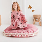 Large Round Floor Cushion Pillow for Kids Cotton